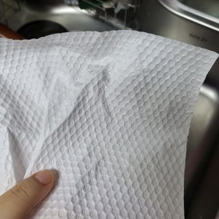부직포나라 중금속유해물질ZERO 뜯어쓰는 주방 일회용수세미 60매 2매 — 5점을 준 리뷰어가 2022년 10월 올린 사용 사진
