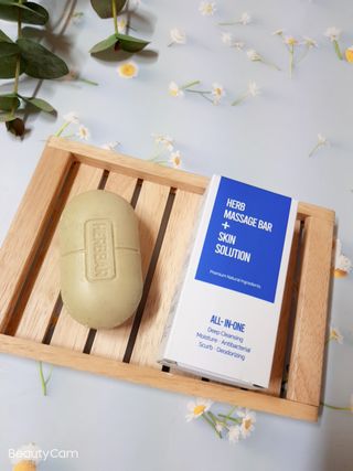 제이제이바이오 허브마사지바 올인원 알약비누 — 5점을 준 리뷰어가 2022년 2월 올린 사용 사진