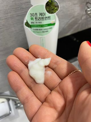 멈칫(MUMCHIT) 멈칫 단백질 퀵트리트먼트 — 4점을 준 리뷰어가 2021년 12월 올린 사용 사진