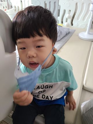 애니가드키즈 라이트 소형 5컬러 각 10매입 [크리미베이지, 코튼핑크, 블루레이크, 페일로즈, 민트그린] — 5점을 준 리뷰어가 2022년 9월 올린 사용 사진