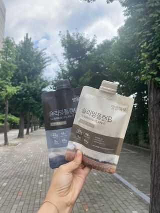 일일하우 슬리밍 플랜B 고소한 귀리맛, 진한 카카오맛 (체중조절식) — 4.5점을 준 리뷰어가 2023년 7월 올린 사용 사진
