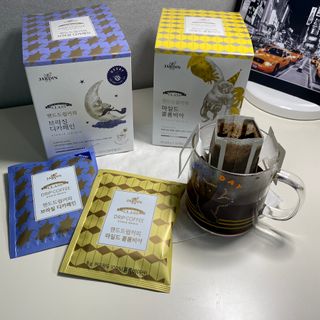 (주)쟈뎅 쟈뎅 클래스 핸드 드립 커피 10P 2종_디카페인 1종+랜덤 플레이버 1종 — 5점을 준 리뷰어가 2021년 4월 올린 사용 사진
