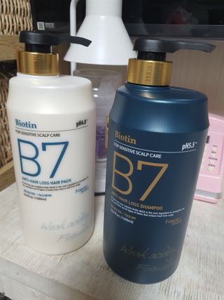 [포레스트스토리] B7 안티 헤어로스 샴푸1,000ml + 헤어팩 1,000ml — 5점을 준 리뷰어가 2021년 3월 올린 사용 사진
