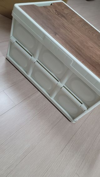 나무드 [nothing] 접이식 폴딩박스 수납 정리함 공간 리빙 박스 56L — 5점을 준 리뷰어가 2021년 10월 올린 사용 사진