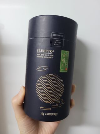 프리마인 자체 기업부설 연구소에서 찾아낸 건강한 수면의 비밀.  슬립토 플러스 30포 — 5점을 준 리뷰어가 2021년 11월 올린 사용 사진