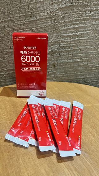 메타아르기닌 GC녹십자웰빙 메타 아르기닌 6000 플러스 오르니틴 — 5점을 준 리뷰어가 2022년 4월 올린 사용 사진