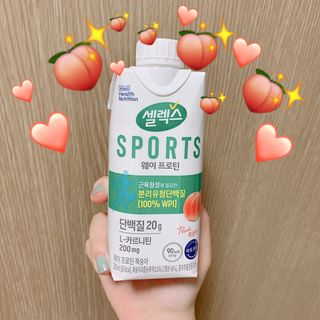 셀렉스스포츠 셀렉스 스포츠 웨이 프로틴 복숭아_ 330ml x 12팩 — 4점을 준 리뷰어가 2021년 7월 올린 사용 사진