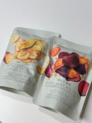 딜라이트 프로젝트 원물칩 2종 6ea(비트 믹스칩, 단호박 믹스칩) — 5점을 준 리뷰어가 2022년 4월 올린 사용 사진