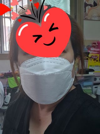 데일리브레스황사마스크KF94대형 데일리브레스 황사방역마스크 KF94 대형 — 5점을 준 리뷰어가 2021년 6월 올린 사용 사진