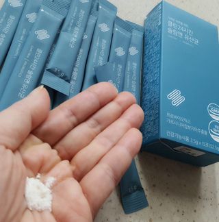 클린24시간 슬림앤유산균 1박스 (3.5g X 15포) — 5점을 준 리뷰어가 2023년 1월 올린 사용 사진
