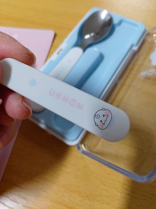 유비맘 스푼포크 케이스 세트 1+1 _컬러랜덤 발송 — 4.5점을 준 리뷰어가 2021년 3월 올린 사용 사진