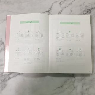 리훈 2023년 아이라이크 모눈 다이어리 미니달력 세트 — 5점을 준 리뷰어가 2022년 12월 올린 사용 사진