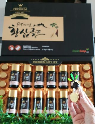 서울약사신협_프리미엄황삼골드_3.75g x 12환+75mgx12병 — 5점을 준 리뷰어가 2021년 1월 올린 사용 사진