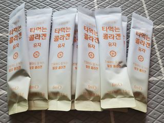 [음료수 대신 가능!]  빠르게 흡수되는 아임오 타먹는 콜라겐 1박스 — 5점을 준 리뷰어가 2023년 4월 올린 사용 사진