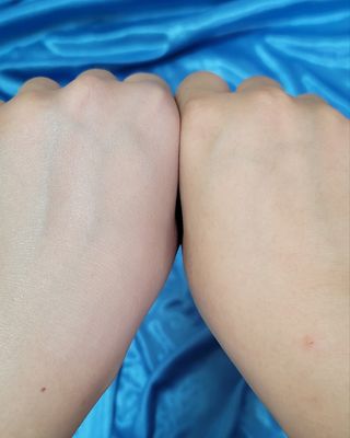 아이레시피 마일드시카 브라이트닝 업 선스크린 SPF50+ PA++++ — 4점을 준 리뷰어가 2023년 6월 올린 사용 사진