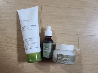 마리엔메이 센서티브 수딩 젤 크림 + 어성초 티트리 추출물 세럼 + 어성초 티트리 모공 클렌징 폼 — 5점을 준 리뷰어가 2021년 9월 올린 사용 사진