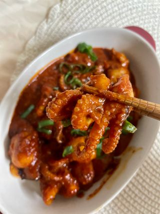 [푸딩팩토리] 불맛양념 쭈꾸미볶음 300G_엄선한 쭈꾸미원물과 양념이 신의 한수! — 5점을 준 리뷰어가 2022년 9월 올린 사용 사진