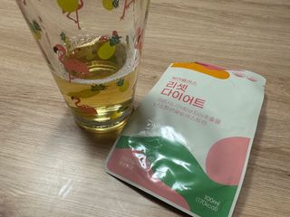[경남제약헬스케어] 케어플러스 리셋 다이어트 청포도맛 100ml X 5포 (5일분) — 4점을 준 리뷰어가 2023년 5월 올린 사용 사진