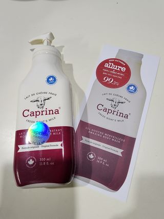 카프리나 프레쉬 산양밀크 모이스춰라이징 바디로션 350ml(오리지널향) — 5점을 준 리뷰어가 2022년 11월 올린 사용 사진