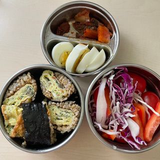 해풀잎 누구나 김밥*1ea [(혼합야채 35g *1ea,  김밥김 (5g, 5ea),  양념간장 (6g, 5ea), 참기름(5g, 2ea)] — 5점을 준 리뷰어가 2022년 7월 올린 사용 사진