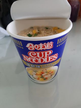 NISSIN 닛신 컵누들  4종 - 씨푸드오리지날, 씨푸드 스파이시, 씨푸드 커리, 씨푸드 XO소스 — 4점을 준 리뷰어가 2021년 12월 올린 사용 사진