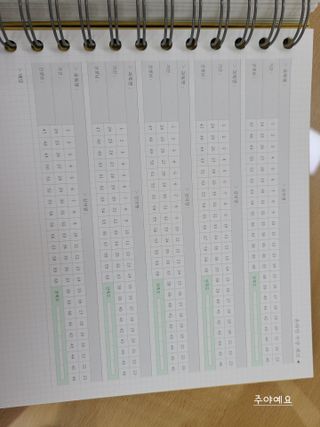 리훈 여러분의 오늘을 채워나갈 수 있도록 도와줄 오늘공부 1년용 스터디플래너 — 5점을 준 리뷰어가 2021년 4월 올린 사용 사진