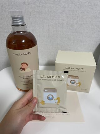 라라앤모어 유아 액체세제+세탁기클리너 — 5점을 준 리뷰어가 2022년 3월 올린 사용 사진