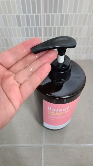 달리프 진저 베러 퍼퓸 탈모 완화 샴푸 1000ml 향 3종 — 5점을 준 리뷰어가 2021년 2월 올린 사용 사진