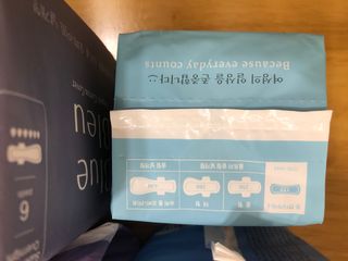 블루블루 유기농 순면 커버 생리대 — 5점을 준 리뷰어가 2021년 1월 올린 사용 사진