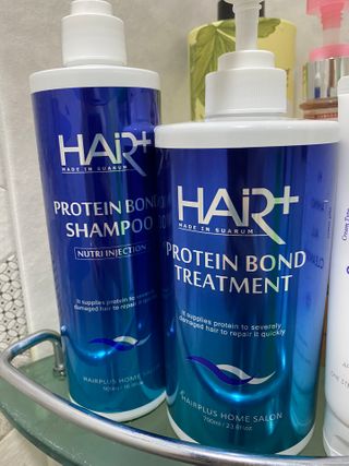 헤어플러스 단백질탈모샴푸 500ml+단백질본드앰플 145ml — 4.5점을 준 리뷰어가 2021년 3월 올린 사용 사진