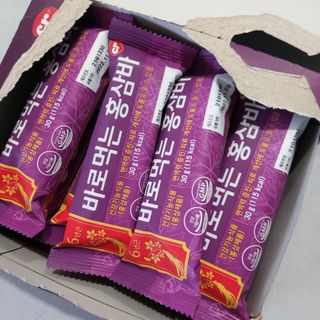 씨알푸드 건강기능식품 6년근 홍삼 함유, 바로먹는 홍삼바 30g 12개입 — 4점을 준 리뷰어가 2022년 3월 올린 사용 사진