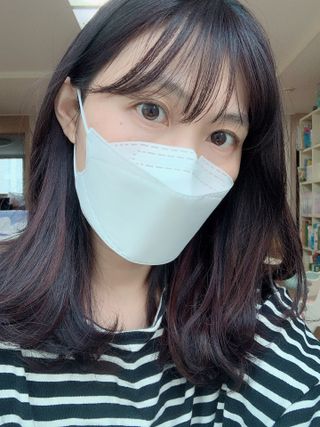 데일리브레스황사마스크KF94대형 데일리브레스 황사방역마스크 KF94 대형 — 5점을 준 리뷰어가 2021년 4월 올린 사용 사진