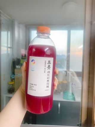트롯전통식혜 트롯레드비트식혜 1리터 +500리터 — 5점을 준 리뷰어가 2021년 5월 올린 사용 사진