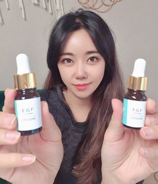 랑팡 EGF+FGF 10ppm 리포좀 앰플 원액 10ml — 5점을 준 리뷰어가 2021년 10월 올린 사용 사진