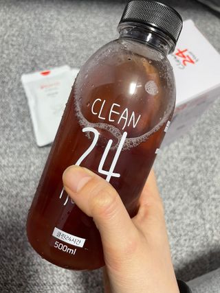 클린24시간 1BOX(5포) + 전용보틀(500ml) — 5점을 준 리뷰어가 2023년 2월 올린 사용 사진