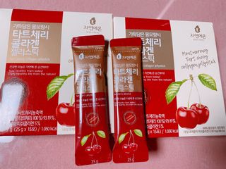 자연에온 가득담은 몽모랑시 타트체리 콜라겐 젤리스틱 — 5점을 준 리뷰어가 2020년 12월 올린 사용 사진