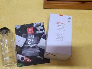 클린24시간 1BOX(5포) + 전용보틀(500ml) — 4점을 준 리뷰어가 2022년 8월 올린 사용 사진