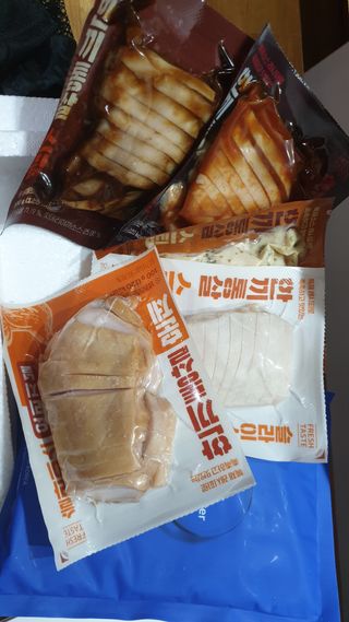 한끼통살 슬라이스 닭가슴살 — 5점을 준 리뷰어가 2023년 2월 올린 사용 사진