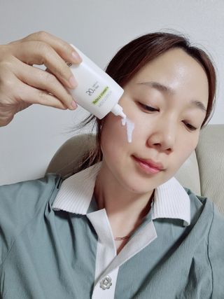 아이레시피 모이스트터치 스포츠 선밀크 50ml (SPF50+ PA+++) — 5점을 준 리뷰어가 2023년 4월 올린 사용 사진