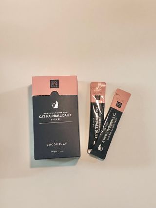 코코몰리 고양이 구강• 헤어볼 데일리 /신장• 요로 데일리 — 5점을 준 리뷰어가 2021년 1월 올린 사용 사진