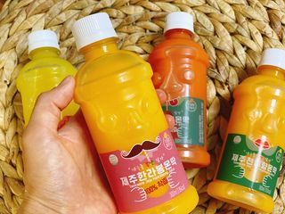 탐라원 제주의 맛, 몬딱주스 4종세트 - 한라봉몬딱주스, 천혜향몬딱주스, 청귤에이드, 당근몬딱주스 — 4점을 준 리뷰어가 2021년 7월 올린 사용 사진