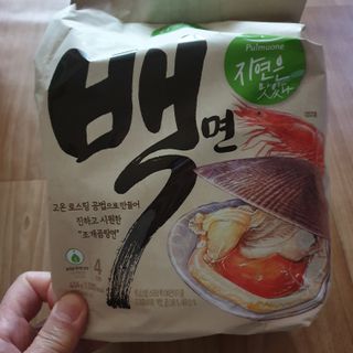 [풀무원] 자연은맛있다 정면, 백면, 홍면  세트 — 5점을 준 리뷰어가 2021년 4월 올린 사용 사진