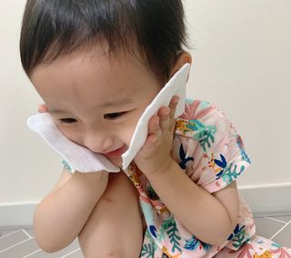 설랩수앤슈, 직접 만들어 쓰는 아기 물티슈 — 5점을 준 리뷰어가 2021년 7월 올린 사용 사진
