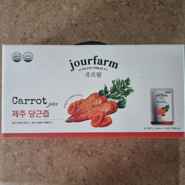 쥬르팜 제주 당근즙 80mlx30포 리뷰 사진