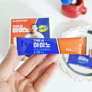 [닥터루템] THIS IS 아미노 디스이즈아미노 필수 조원희 아미노산 1box(15포) — 3.5점을 준 리뷰어가 2022년 11월 올린 사용 사진