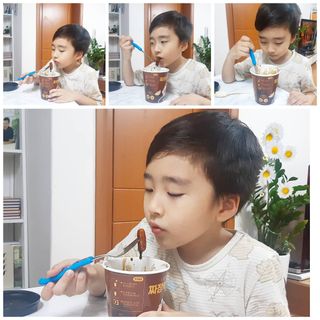 유비쿡 컵떡볶이 매운컵떡볶이2개/ 짜장컵떡볶이 2개  총 4개세트 — 5점을 준 리뷰어가 2021년 5월 올린 사용 사진