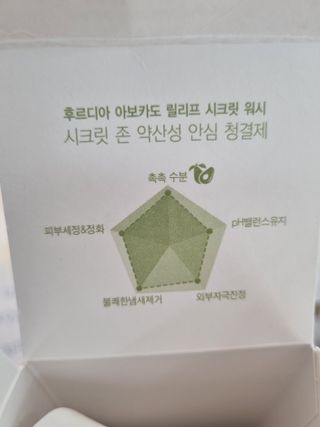[후르디아] 아보카도 약산성 비건 여성 청결제 — 5점을 준 리뷰어가 2021년 12월 올린 사용 사진