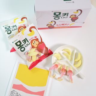폭신 쫄깃 식감 로맨스, 몽키나나 젤리 8봉지 — 5점을 준 리뷰어가 2021년 2월 올린 사용 사진