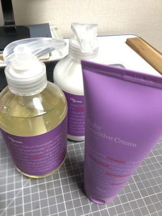 빅그린 베이비라인 3종세트 - 샴푸앤바디워시500ml,올인원로션500ml,바디크림170ml — 5점을 준 리뷰어가 2022년 11월 올린 사용 사진