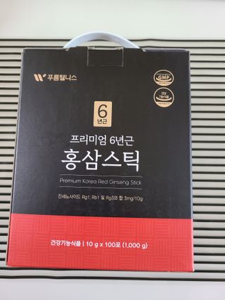 [푸름웰니스] 프리미엄 6년근 홍삼스틱 3mg x 100포 — 5점을 준 리뷰어가 2022년 3월 올린 사용 사진